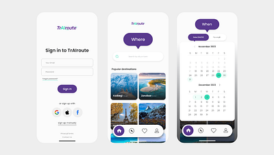 Traveling App (Mobile) app app design design mobile app travel app travel app design ui uiux