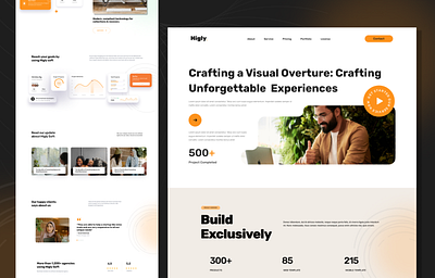 Higly Sales landing page design homepage landing page design landing page ui sales landing page design sales page sass sass landing page design web ui web ux website design