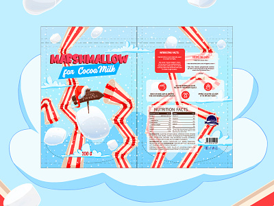 Christmas Factory. Packaging. Character design. bitmap branding cartoon character character design clouds craft design graphic design illustration kids illustration label design marshmallow packaging photoshop santa straw stylish design stylized