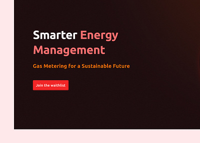 A gas metering website landing page branding graphic design ui