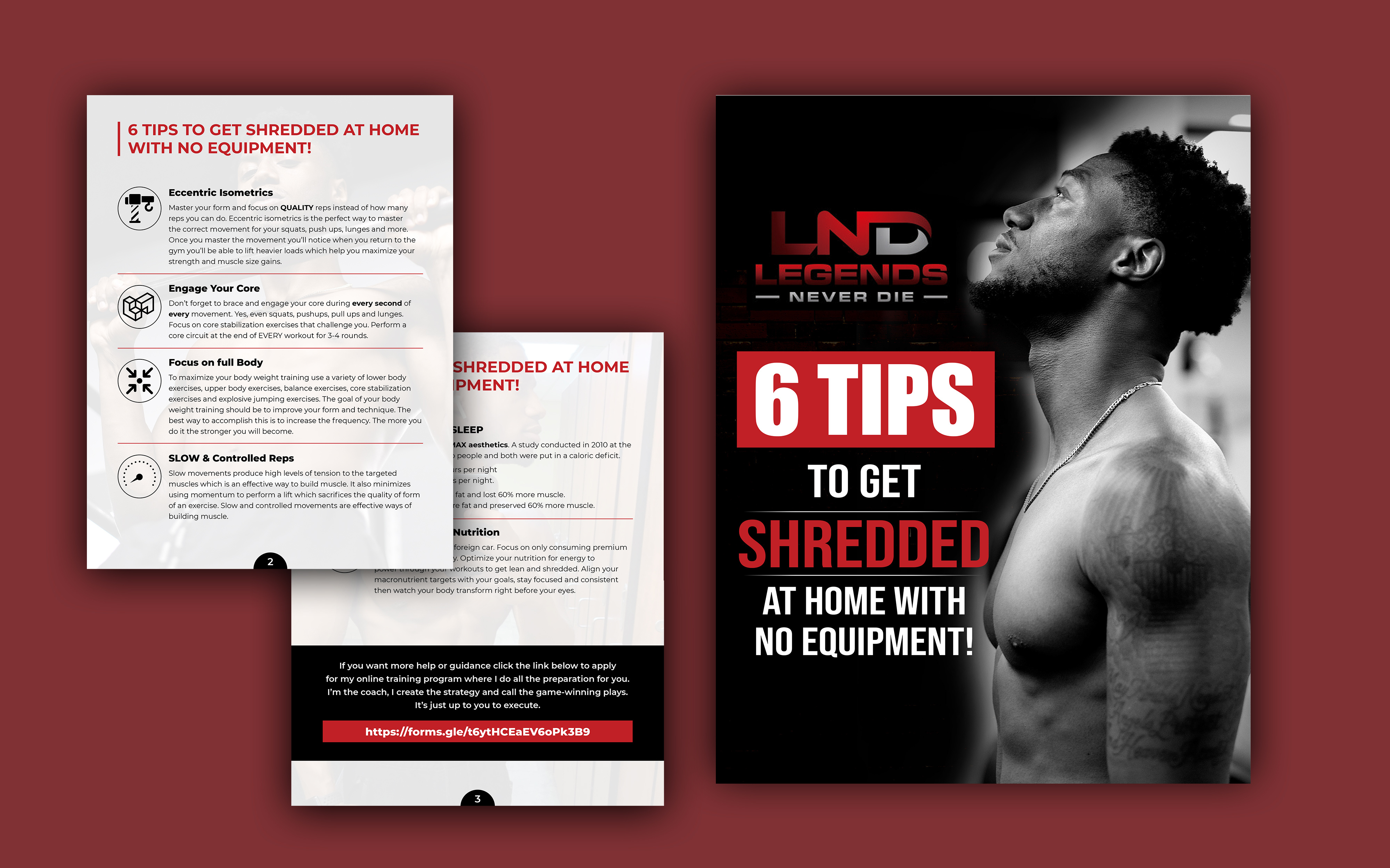 Example of Fitness Ebook & Lead Magnet Design