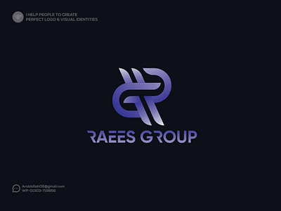 Flat Minimalist Raees Group Business Logo Design branding graphic design logo