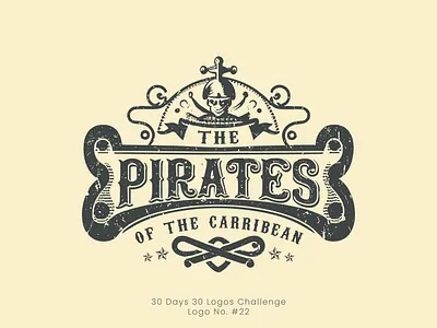 Pirates of the Caribbean | Vintage Logo boat logo branding caribbean classic logo custom logo design design logo illustration logo logos minimal logo modern logo new year challenge old school pirates logo pirates of the caribbean retro logo sea logo typography logo vintage logo