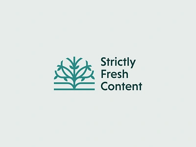 Strictly Fresh Content - Unused Logo Design book branding business compant ebook editorial graphic design grow leaf logo design logomark modern nature publisher publishing reading simple symbol tree visual identity