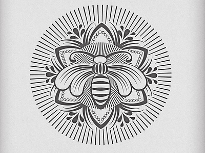 Bee Art bee digital earth ecology flower graphic design honey icon illustration insect logo pollen save the wasp yellowjacket