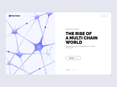 Multi Chain World blockchain chain crypto landingpage vector web web3