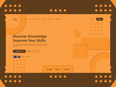 COURSE - Landing Page Design concept design course course website design figma landing page ui user experience design user interface design ux web design website