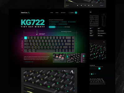 KG722 Mechanical Keyboard - Concept Redesign Website graphic design homepage keyboard keyboard website lander landing page mechanical keyboard ui uidesign uiuxdesign userinterface ux uxdesign web web design web desinger web developer webdesinger website websitedesign