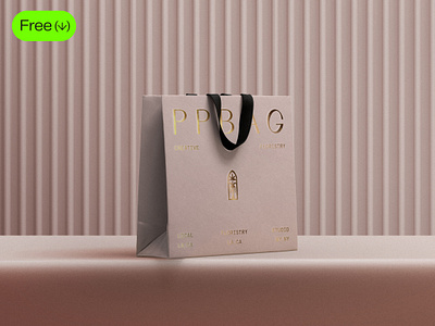 😍 Free paper bag mockup f free free bag mockup free mockup free packaging free paper bag free shopping bag freebies graphicdesign