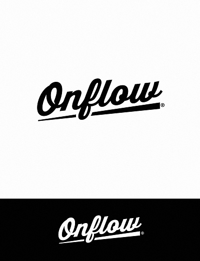 Onflow Lettering Logo branding cursive icon lettering logo logotype minimal