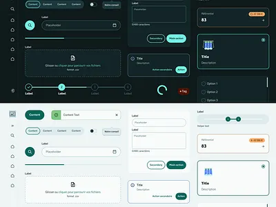 Design System of Ekwateur assets cards component design system input input text loader modal select card slider stepper toast ui web asset