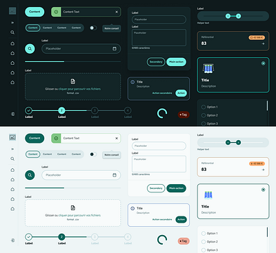 Design System of Ekwateur assets cards component design system input input text loader modal select card slider stepper toast ui web asset