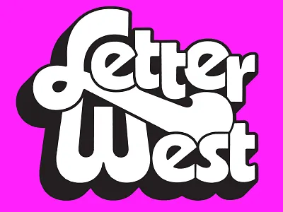 LetterWest bold branding custom type dimension lettering logo logotype retro sans typography