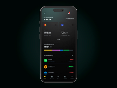 Financial Mobile App app design finance interface management app minimalism mobile mobile ui money product product design responsive saas ui ux