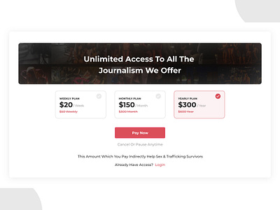 Subscription Plans design minimal product design ui ux