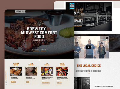 Iron Rail Restaurant Web Design brewery web design design restaurant web design ui web design website design