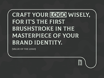 Value of the logo (Part 11) branding design design quote designer graphic design graphic design quote graphic designer logo designer minimal minimal quote quote quotes