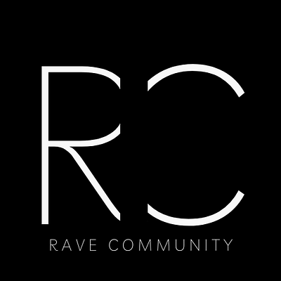 Rave Community black blackandwhite brand branding design logo rave ravecommunity sanglassesforrave sunglasses