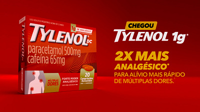 Tylenol 1g 3d branding graphic design