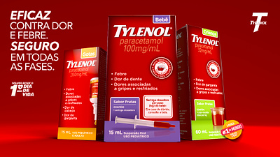 Tylenol Fases 3d branding graphic design