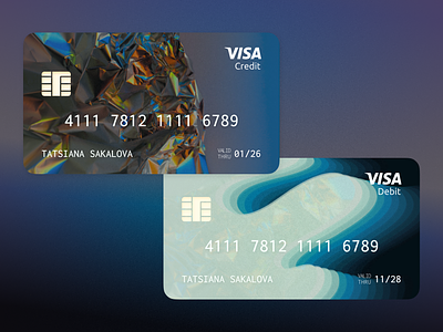 Credit/Debit Cards UI Design card design credit credit card credit card design debit card design figma ui ui challenge visa