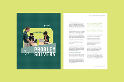 The Next Generations of Problem Solvers: Magazine Layout design graphic design illustration layers layout magazine print publication texture typography