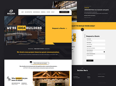 Builder Bee's Construction Website construction construction company website construction website web design website design