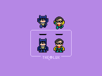 Pixel Art Characters - Batman batman characters design illustration pixel art pixel artist pixelart retro games robin theoluk video games