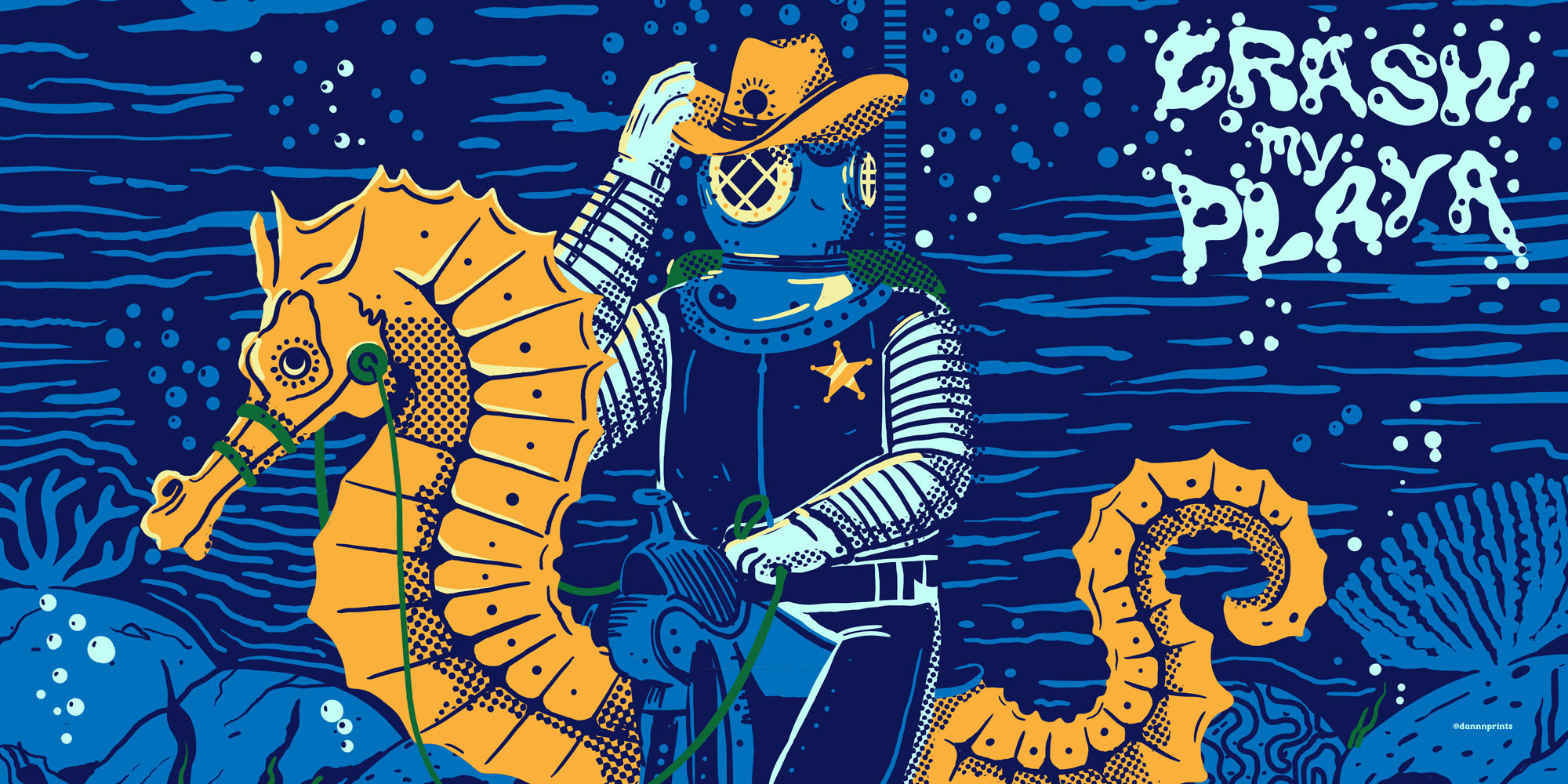 Crash My Playa 2024 country design digital painting graphic design illustration mural music