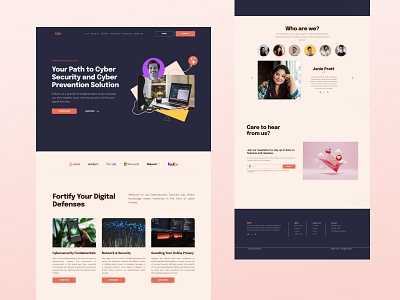 Cyber Awarenes Hub landing page UI design awareness branding creative cybersecurity design designinspo figma graphic design illustration landingpage mockups prototype ui uiux webdesign