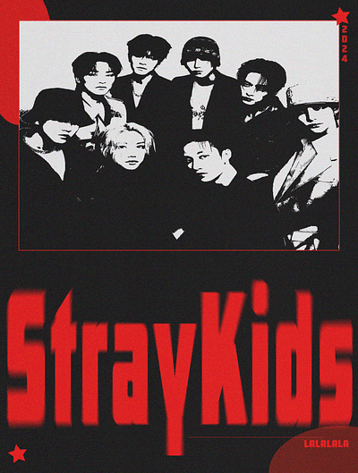 Straykids poster graphic design typography