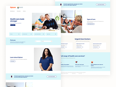 Optum / Beaver Homepage branding design graphic design healthcare ui ux web web app
