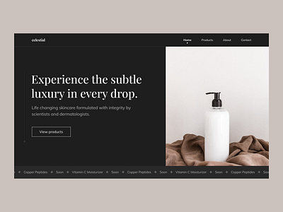 Skincare Hero Section design hero home landing ui ux web webpage