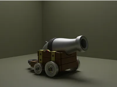 3D Cannon 3d graphic design modeling