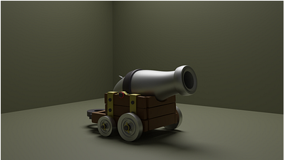 3D Cannon 3d graphic design modeling