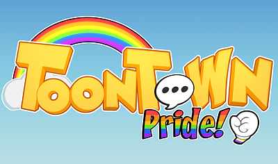 Toontown PRIDE! Logo 2d cartoon graphic design illustration logo