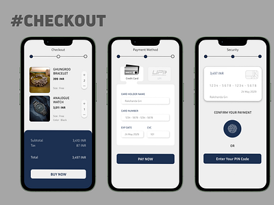 Elegant Mobile App Checkout Page Design for Effortless Shopping android app blue checkout credit checkout dailyui day002 elegant form futuristic iphone light mobile responsive rich simplistic ui user friendly ux web design