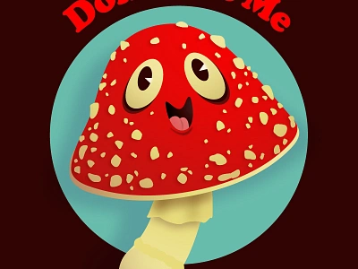 Don't Eat Me! Fly Amanita cute illustration mushroom