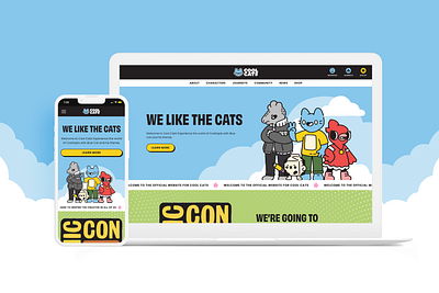 Cool Cats Website Redesign branding design system illustration ui ux web design