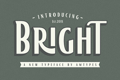 Bright Display Font design