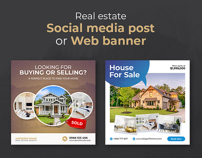 Real estate social Media Post Design design graphic design real estate social media post