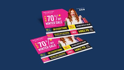 Boundary Outlet 2023 Sale campaign digital print retail sale shopping winter sale