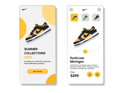 Nike store app concept app design figma photoshop ui uiux ux web design