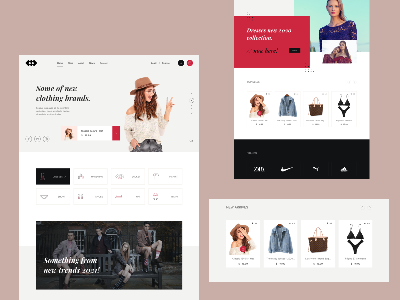 Web Shop UI layout by Rona on Dribbble