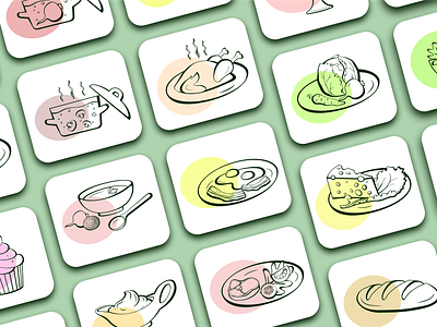 Food Line Icons for CookBook app application art art illustrated dribbble icon png dribbble icon svg food icons food line icons graphic design hand drawn hand drawn illustrations icon application icon svg icons icons for app illustration line icons vector icon vector icons vector illustrations