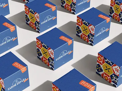 SABOR ESPAÑA — Brand and Packaging Design box brand design branding colour design graphic design honey illustration logo packaging pattern pattern design typography