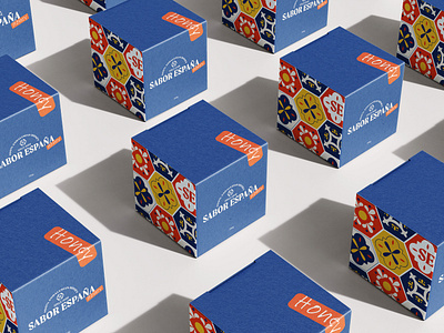 SABOR ESPAÑA — Brand and Packaging Design box brand design branding colour design graphic design honey illustration logo packaging pattern pattern design typography