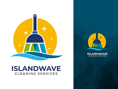 ISLANDWAVE Cleaning Service Logo Design branding graphic design logo