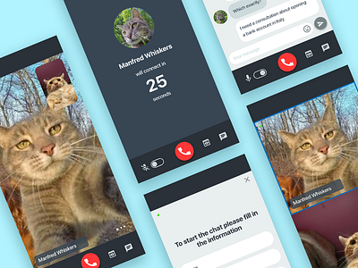 Video Call app design interface mobile ui ui design ux video call webdesign