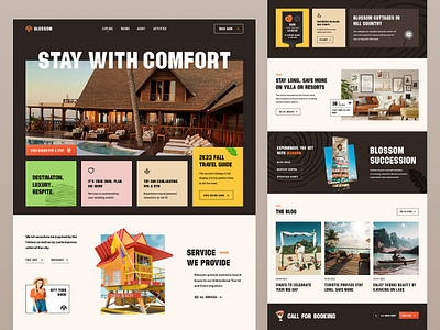 Resort & Hotel Rental Website Design animation branding design graphic design illustration ui ux